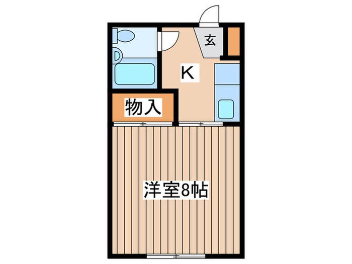 メゾン田子(1K/1階)の間取り写真