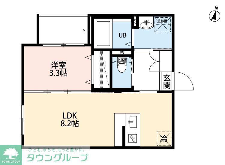 ROBOT HOME 与野本町II(1LDK/2階)の間取り写真