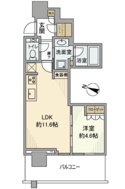 URAWA THE TOWER(1LDK/13階)の間取り写真