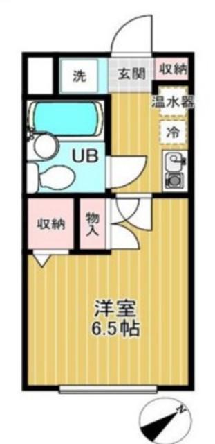 第64シンエイ(1K/1階)の間取り写真