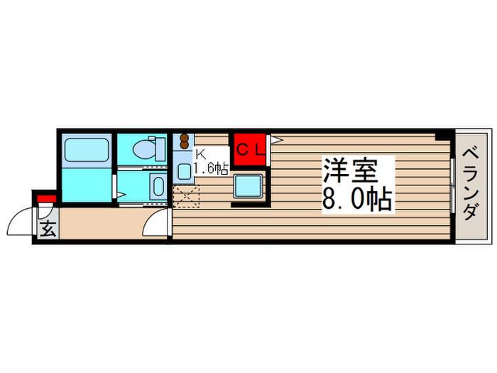 LEO弐拾五番館(1K/7階)の間取り写真