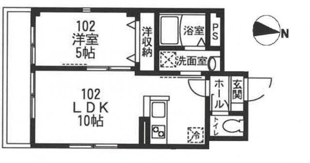 アイビス生田 IBIS IKUTA(1LDK/1階)の間取り写真