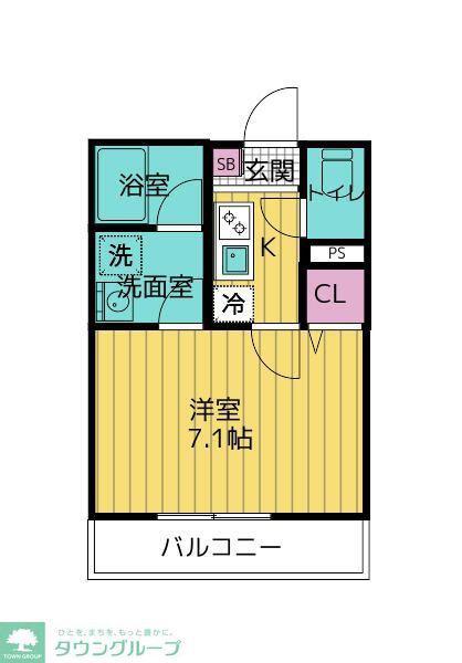 ルーミナス川越(1K/3階)の間取り写真