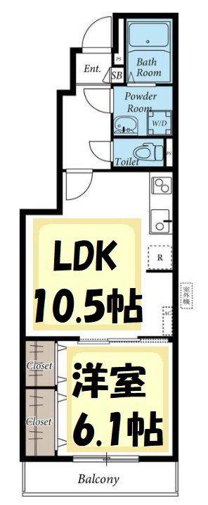 ドリーム楓(1LDK/1階)の間取り写真