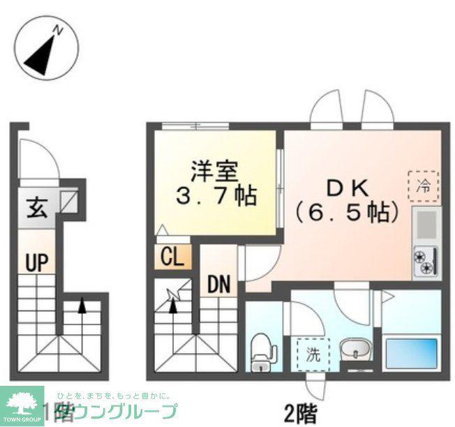 アーバンハウス小島(1DK/2階)の間取り写真