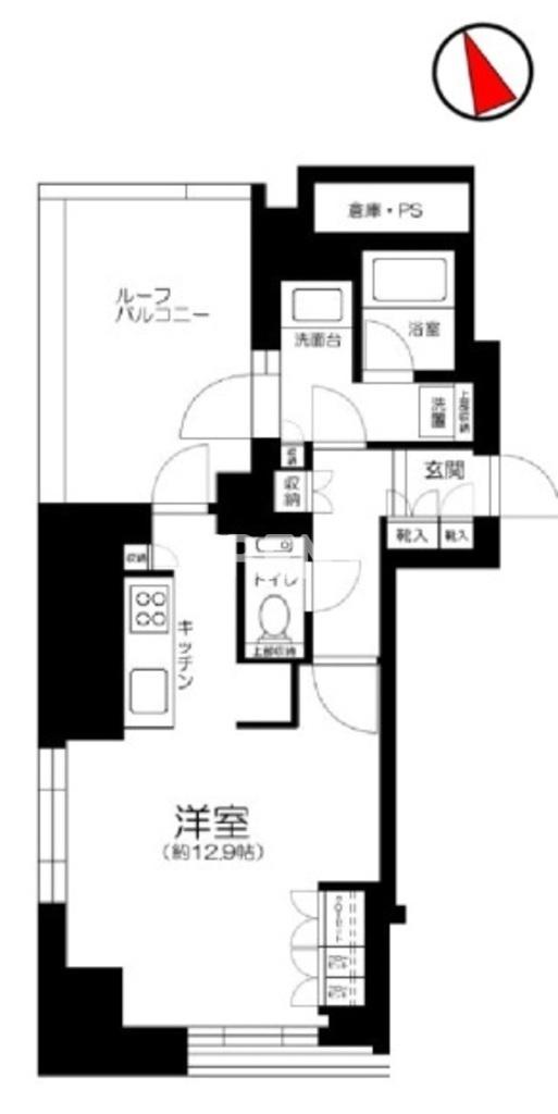アトラス代々木上原(ワンルーム/2階)の間取り写真