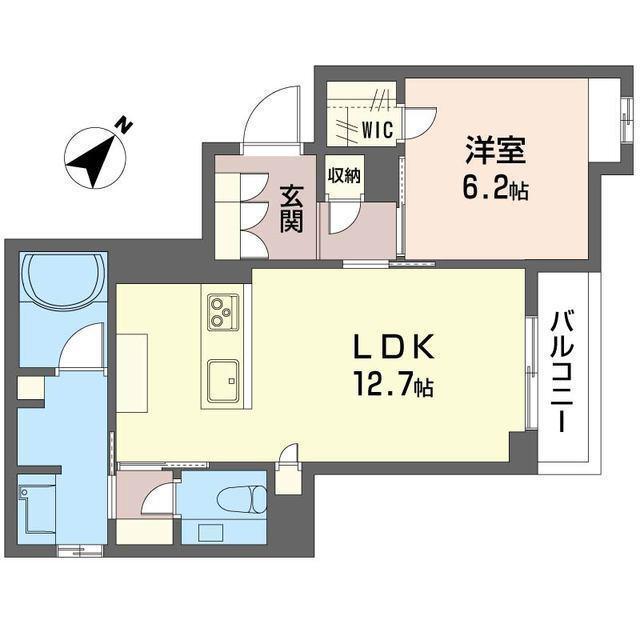 プリムローズハウス(1LDK/1階)の間取り写真