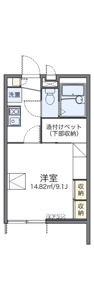 レオパレス星田II(1K/1階)の間取り写真