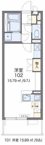 レオネクストボン(ワンルーム/1階)の間取り写真
