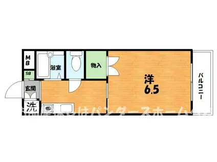 グリーンパレット小野(1K/2階)の間取り写真