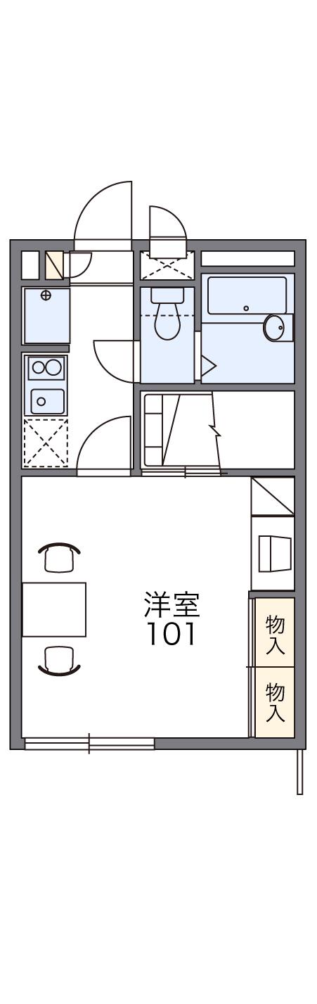 熊本電気鉄道 池田駅(熊本) 徒歩13分 2階建 築23年(1K/1階)の間取り写真
