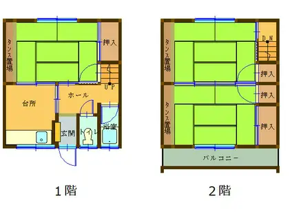 神垣フミコアパート(3K/1階)の間取り写真