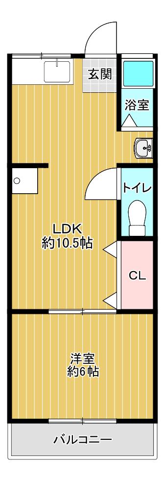 沢之町駅前ビルマンション(1LDK/3階)の間取り写真