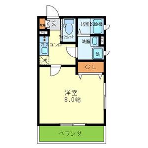 グラード塚口(1K/1階)の間取り写真