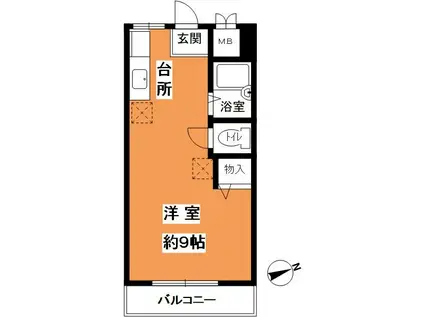 メゾンスイト(ワンルーム/1階)の間取り写真