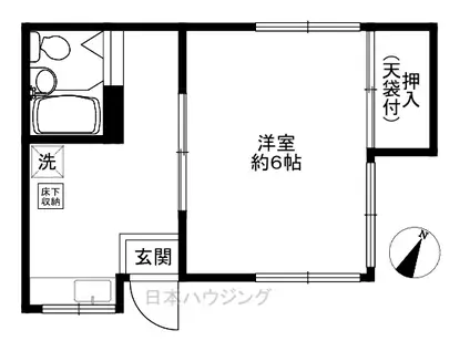 川口荘(1K/1階)の間取り写真