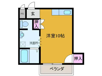 エメラルド桧田NO3(ワンルーム/2階)の間取り写真