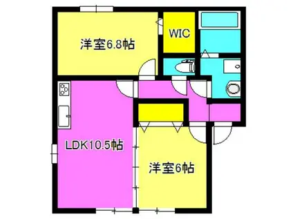 スクエアガーデンC(2LDK/1階)の間取り写真