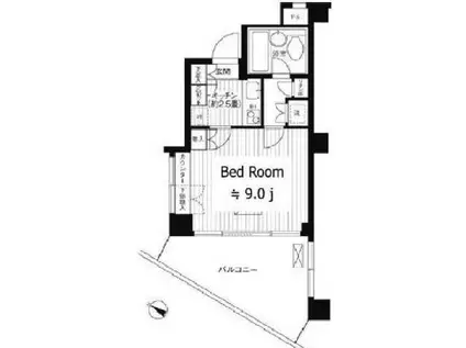 ヒューリック浅草一丁目(1K/5階)の間取り写真