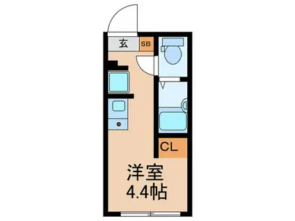 IVY SQUARE西早稲田(ワンルーム/2階)の間取り写真