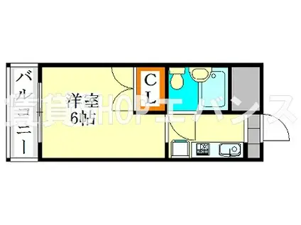 イーストワンビルディング(ワンルーム/4階)の間取り写真