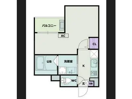 JACK KOSHIRO I(1K/3階)の間取り写真