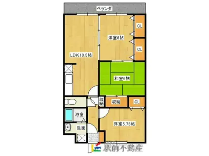 LIBERTEI(3LDK/2階)の間取り写真