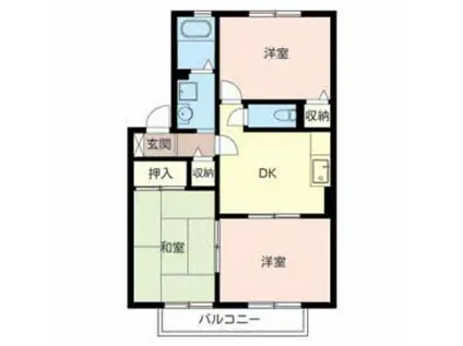 ボナール東加古川(3DK/2階)の間取り写真