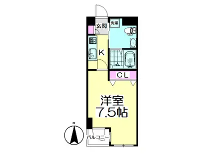 レジデンス竹ノ塚(1K/5階)の間取り写真