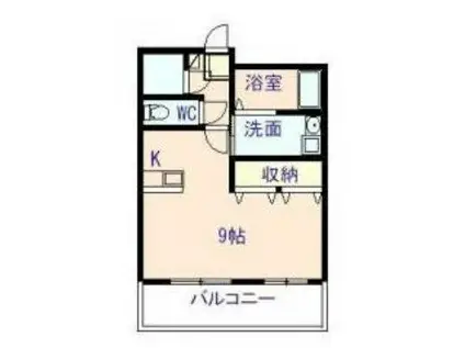 グランシャリオ(ワンルーム/2階)の間取り写真