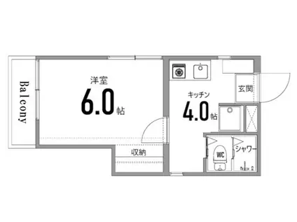 山根ビル柳ヶ丘(1K/3階)の間取り写真
