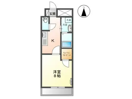 ラッフィナート(1K/1階)の間取り写真