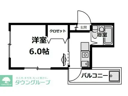 クリアコーポラス(1K/3階)の間取り写真