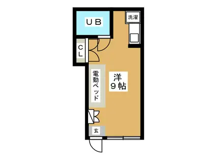 エムハイム(ワンルーム/1階)の間取り写真