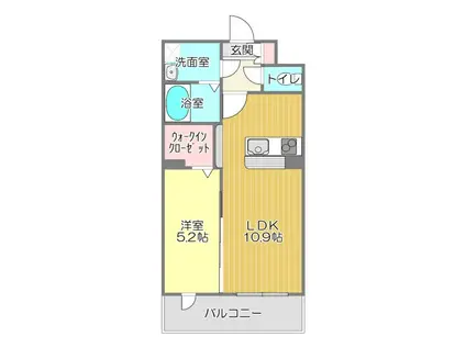 LEGRANDII(1LDK/3階)の間取り写真