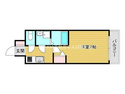 ファステート難波デラックス(1K/11階)の間取り写真