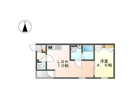 DEVELD本陣(1LDK/2階)の間取り写真