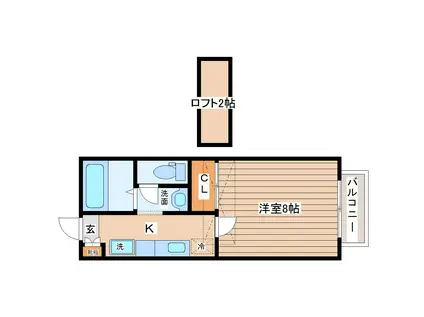 サゥーヂビバI(1K/1階)の間取り写真