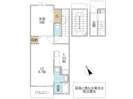 ブリーズガーデンI(1LDK/3階)の間取り写真