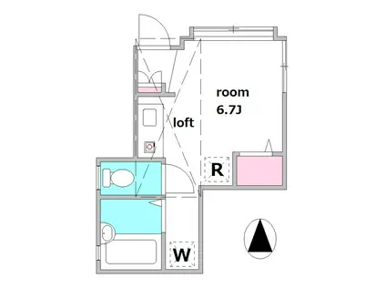 ヴォヌール(ワンルーム/1階)の間取り写真