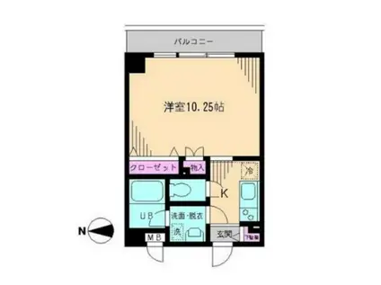 メゾン・アルエ(1K/4階)の間取り写真