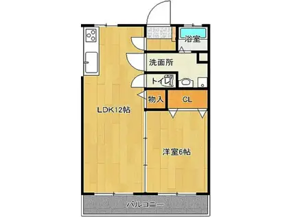 組坂ビルNO9(1LDK/1階)の間取り写真