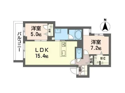 リリエート本太(2LDK/2階)の間取り写真