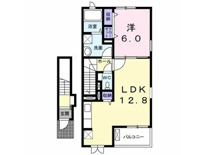 プレシア II(1LDK/2階)の間取り写真
