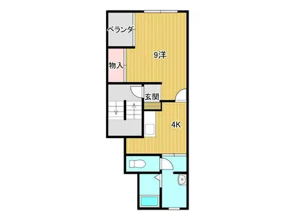 片岡ビル(1K/4階)の間取り写真