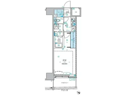 ベルシード横濱大通公園(1K/8階)の間取り写真