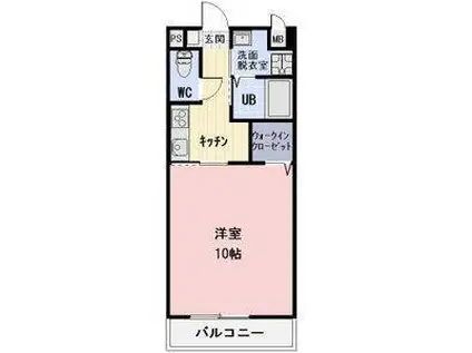 RHYTHM(1K/2階)の間取り写真