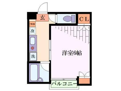 春秋アビタシオン(1K/1階)の間取り写真