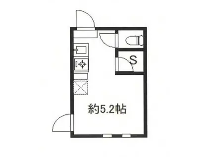 アーバンプレイス高田馬場α(ワンルーム/1階)の間取り写真