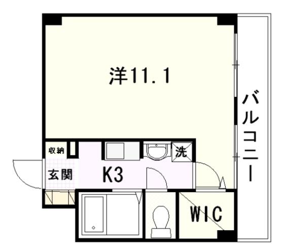 ロジュマン(1K/2階)の間取り写真